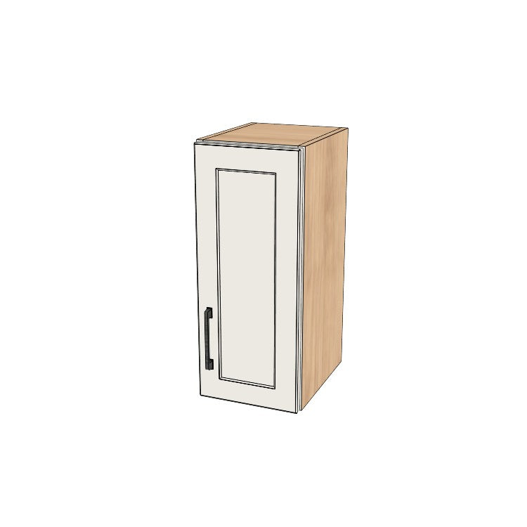 10" Wide x 24" High Wall Cabinet - (Hardrock Maple Melamine Boxes - Thermofoil Doors)