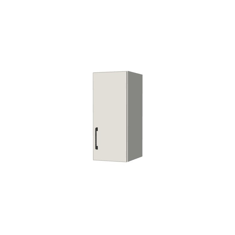10" Wide x 24" High Wall Cabinet - (White Melamine Boxes - Flat Panel Doors)