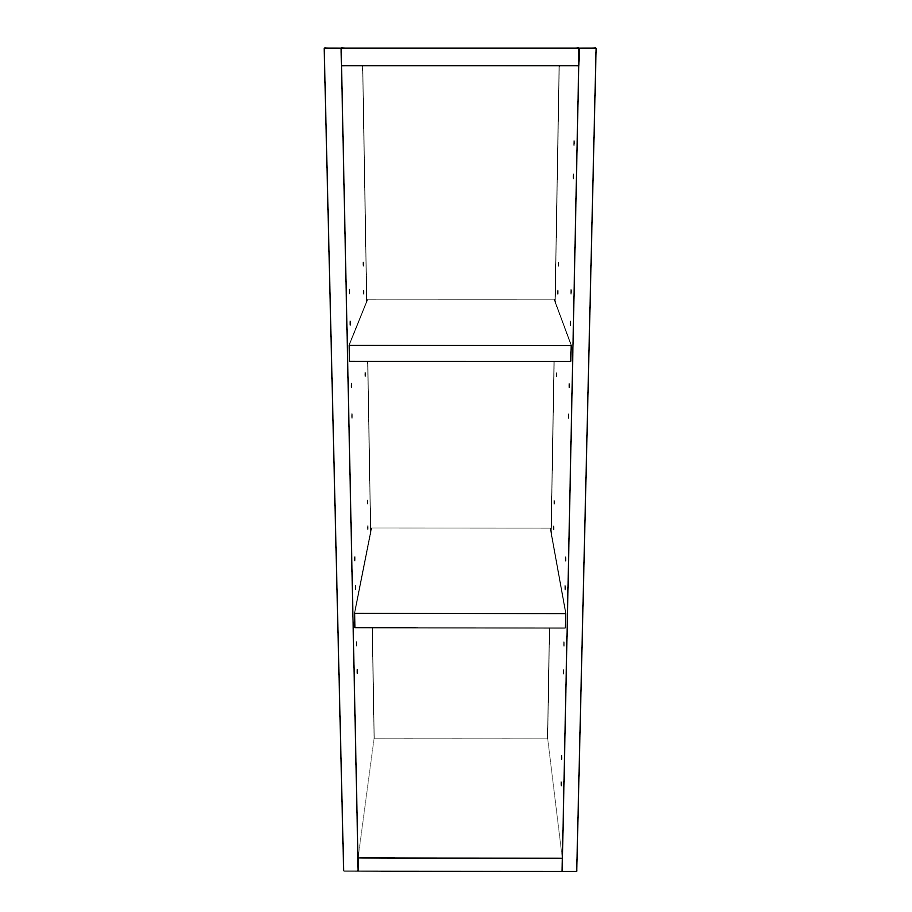 10" Wide x 34" High Wall Cabinet - Thermofoil Doors