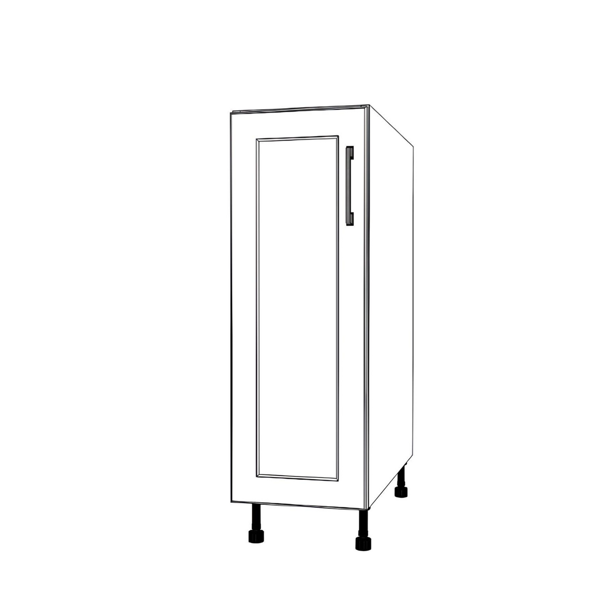 11" Wide Base Cabinet - Painted Doors