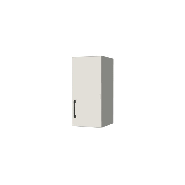 11" Wide x 24" High Wall Cabinet - (White Melamine Boxes - Flat Panel Doors)