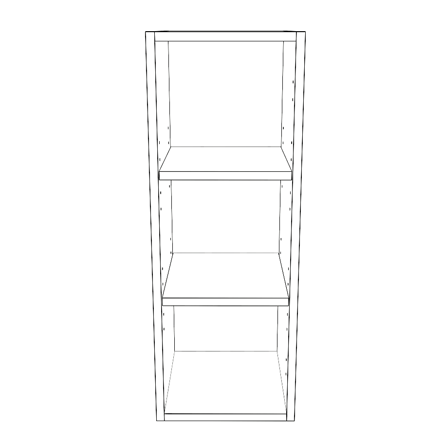 11" Wide x 30" High Wall Cabinet - Thermofoil Doors