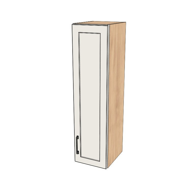 11" Wide x 42" High Wall Cabinet - (Hardrock Maple Melamine Boxes - Thermofoil Doors)