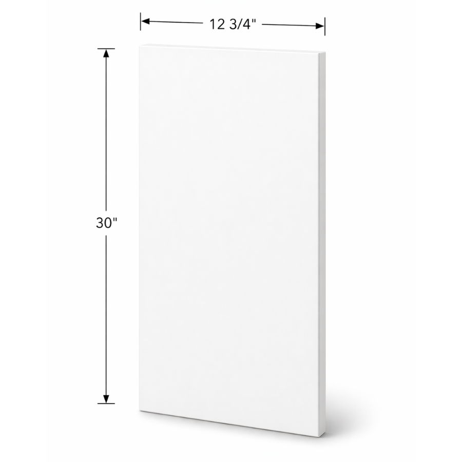 30" High Wall Cabinets - 12 3/4" Width x 30" High - Finished Side Panel