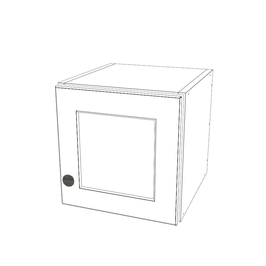12" Wide x 12" High Wall Cabinet - (White Melamine Cabinets - Painted Doors)
