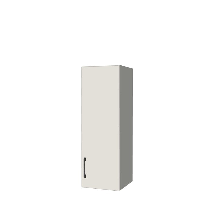 12" Wide x 36" High Wall Cabinet - (White Melamine Boxes - Flat Panel Doors)