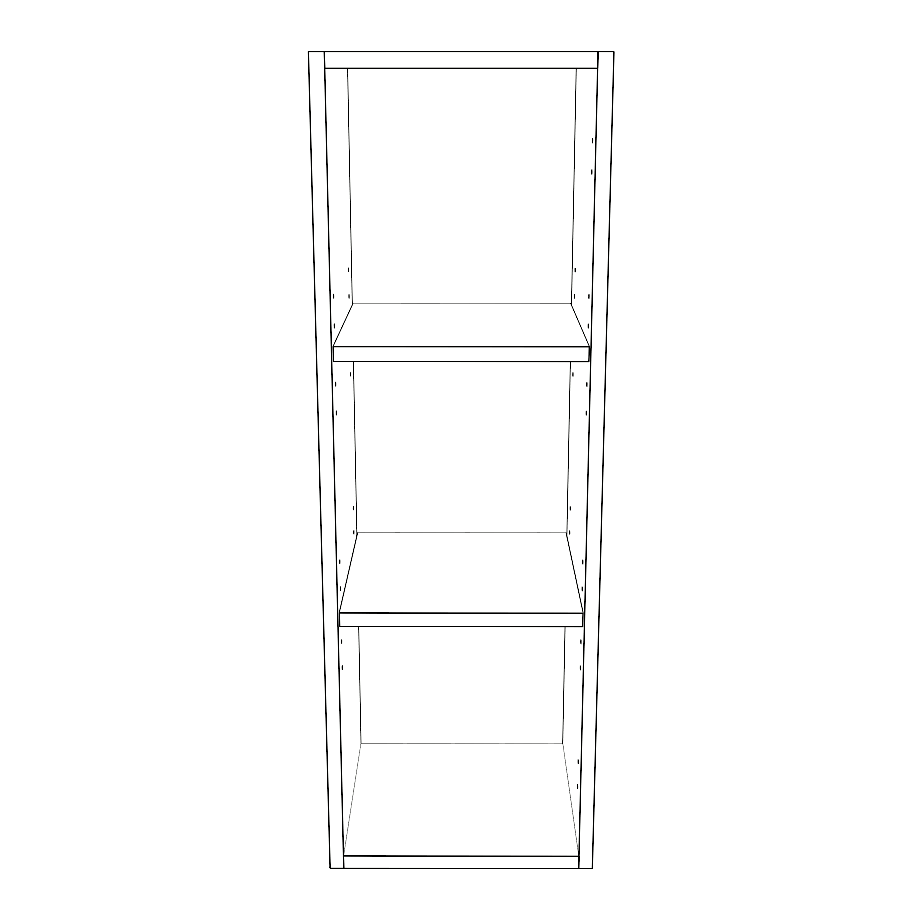 12" Wide x 36" High Wall Cabinet - Painted Doors