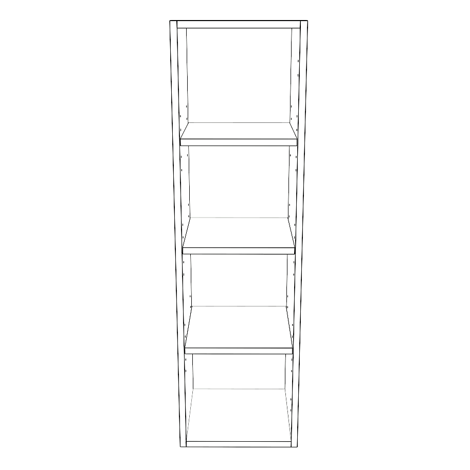 12" Wide x 42" High Wall Cabinet - Painted Doors