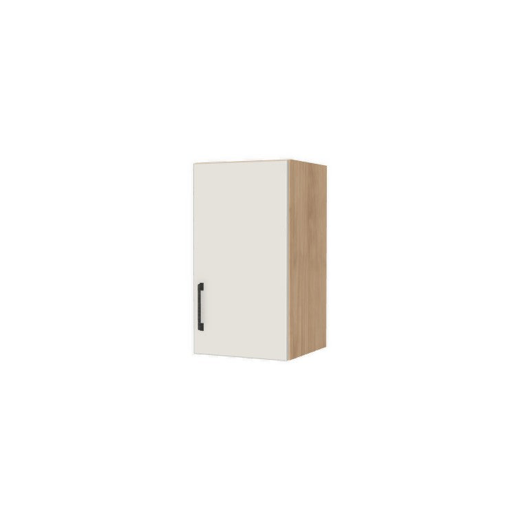 13" Wide x 24" High Wall Cabinet - (Hardrock Maple Melamine Boxes - Flat Panel Doors)