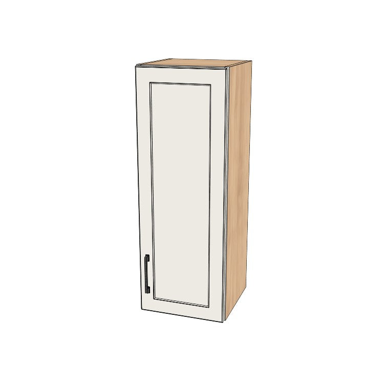 13" Wide x 36" High Wall Cabinet - (Hardrock Maple Melamine Boxes - Painted Doors)