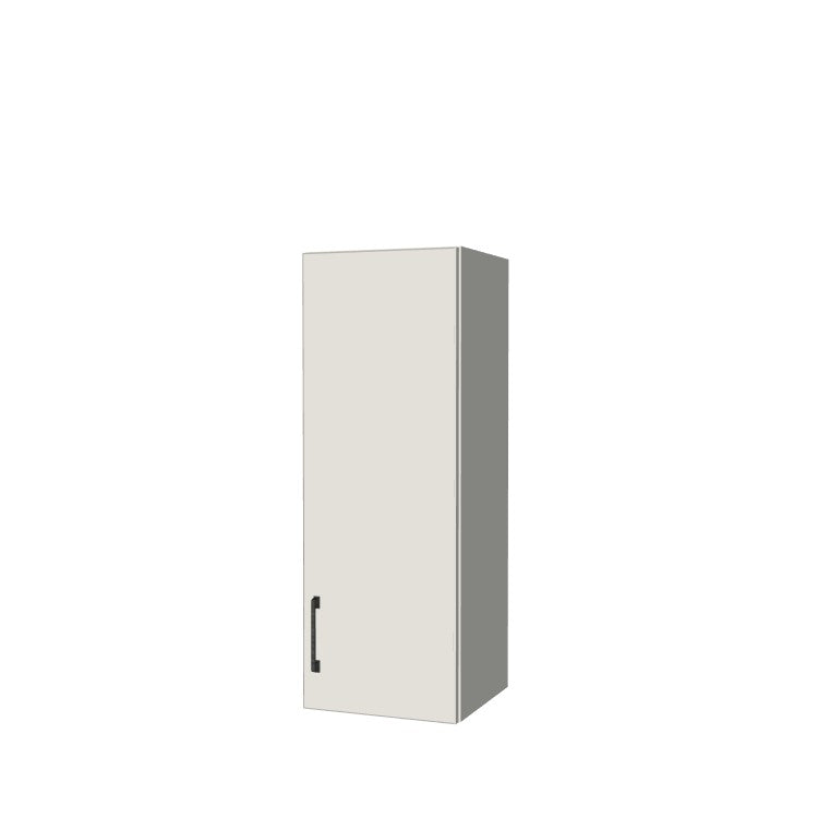 13" Wide x 36" High Wall Cabinet - (White Melamine Boxes - Flat Panel Doors)