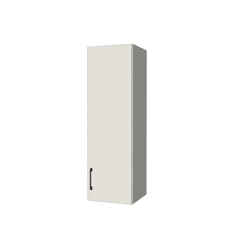 13" Wide x 42" High Wall Cabinet - (White Melamine Boxes - Flat Panel Doors)