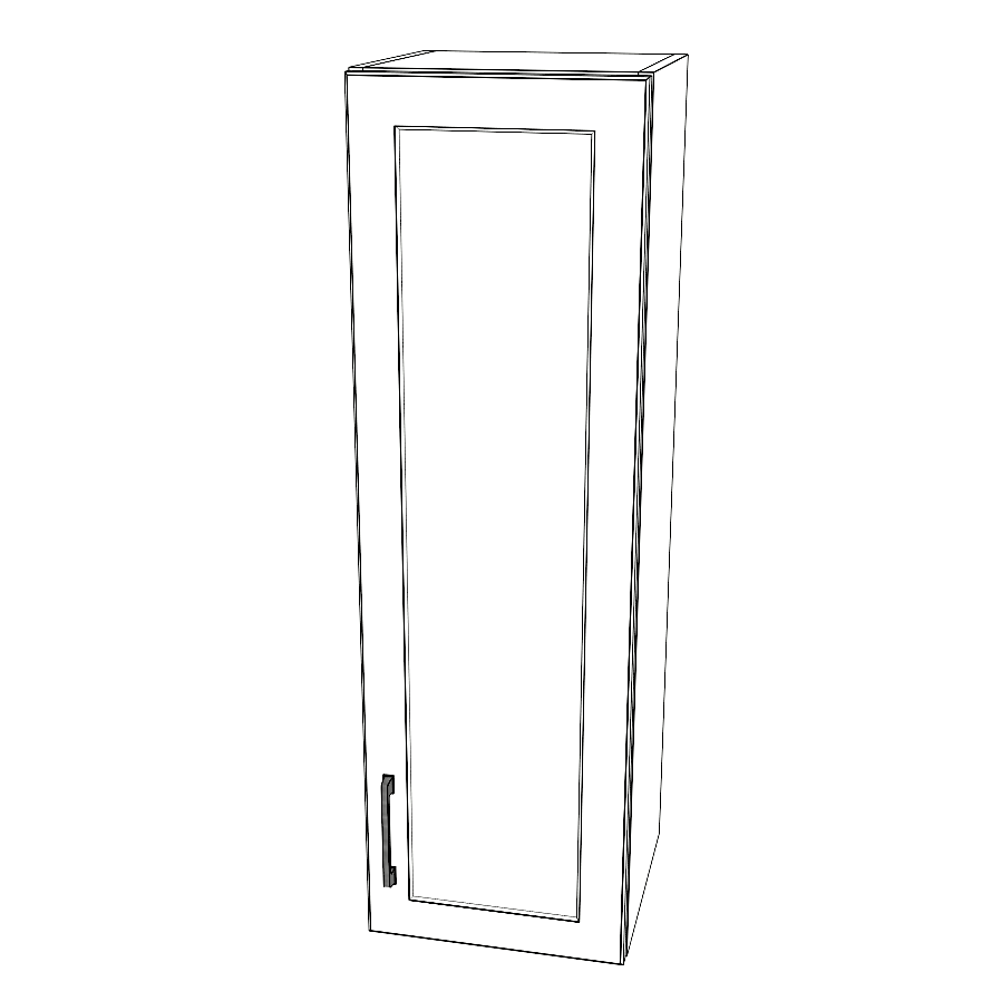 13" Wide x 42" High Wall Cabinet - Painted Doors