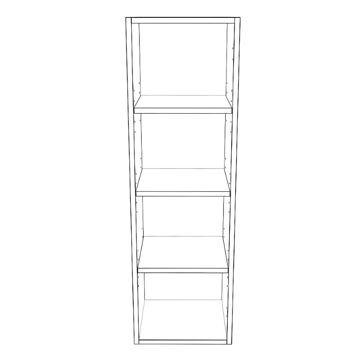 13" Wide x 42" High Wall Cabinet - Painted Doors