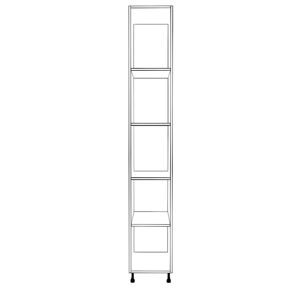 14" Wide Tall Pantry Cabinet - Painted Doors