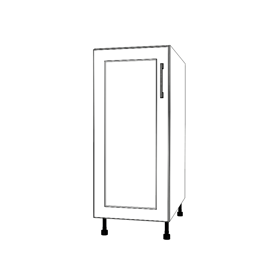 14" Wide Base Cabinet - Painted Doors