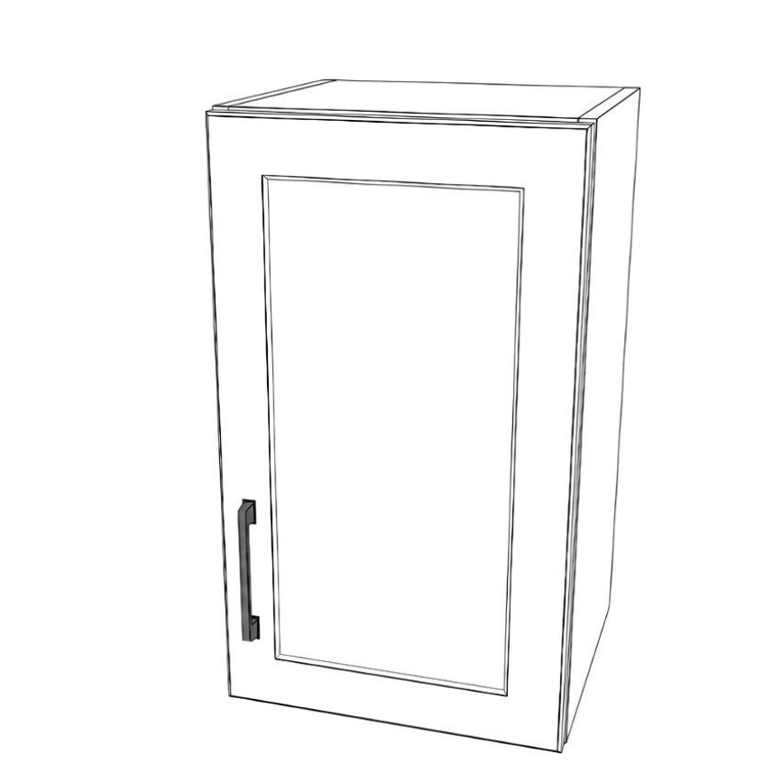 12" Wide x 24" High Wall Cabinet - Thermofoil Doors