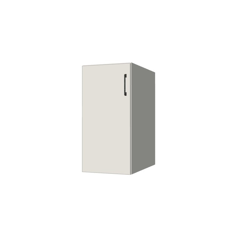 15" Wide Base Cabinet - (White Melamine Boxes - Flat Panel Doors)