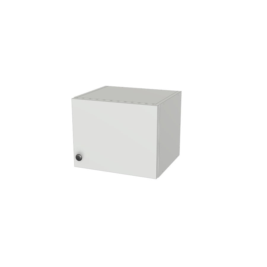 15" Wide x 12" High Wall Cabinet - (White Melamine Boxes - Flat Panel Doors)