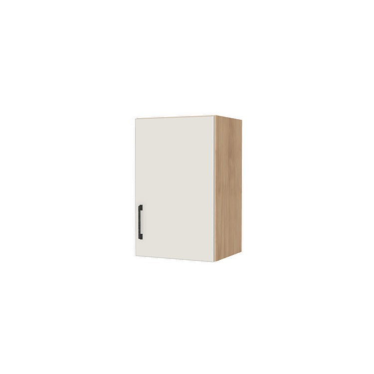 15" Wide x 24" High Wall Cabinet - (Hardrock Maple Melamine Boxes - Flat Panel Doors)
