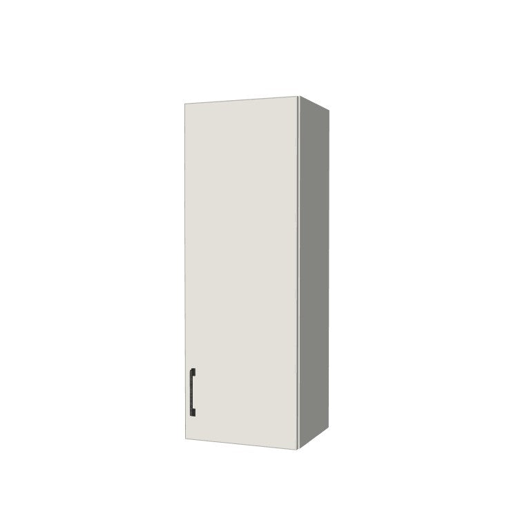15" Wide x 42" High Wall Cabinet - (White Melamine Boxes - Flat Panel Doors)