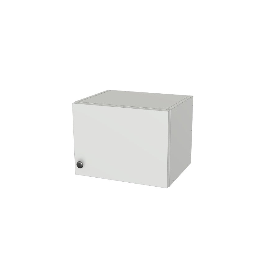 16" Wide x 12" High Wall Cabinet - (White Melamine Boxes - Flat Panel Doors)