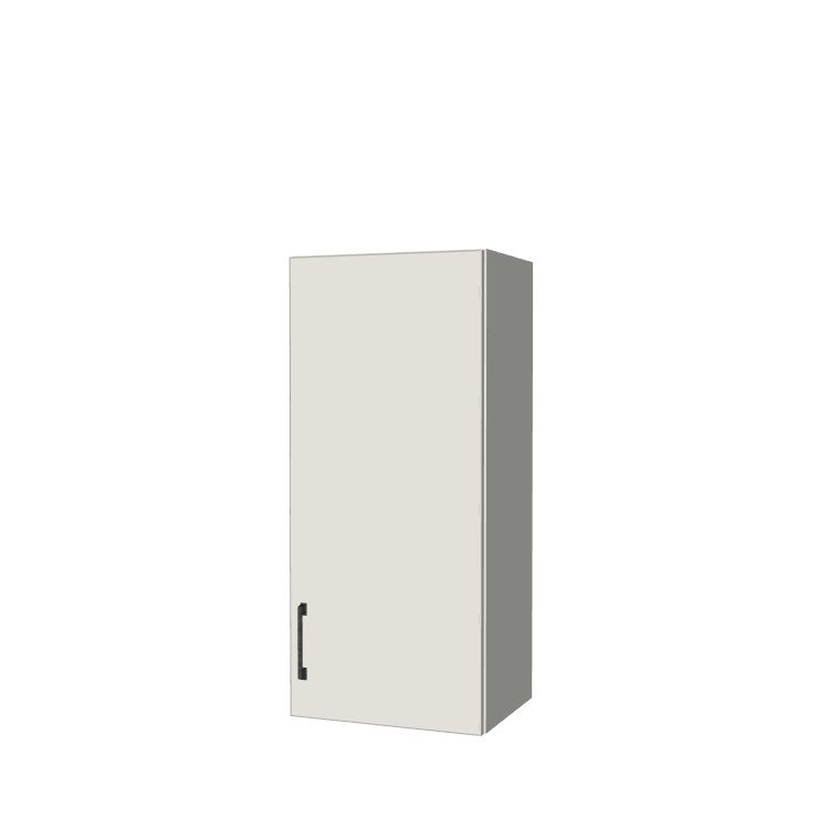 16" Wide x 36" High Wall Cabinet - (White Melamine Boxes - Flat Panel Doors)