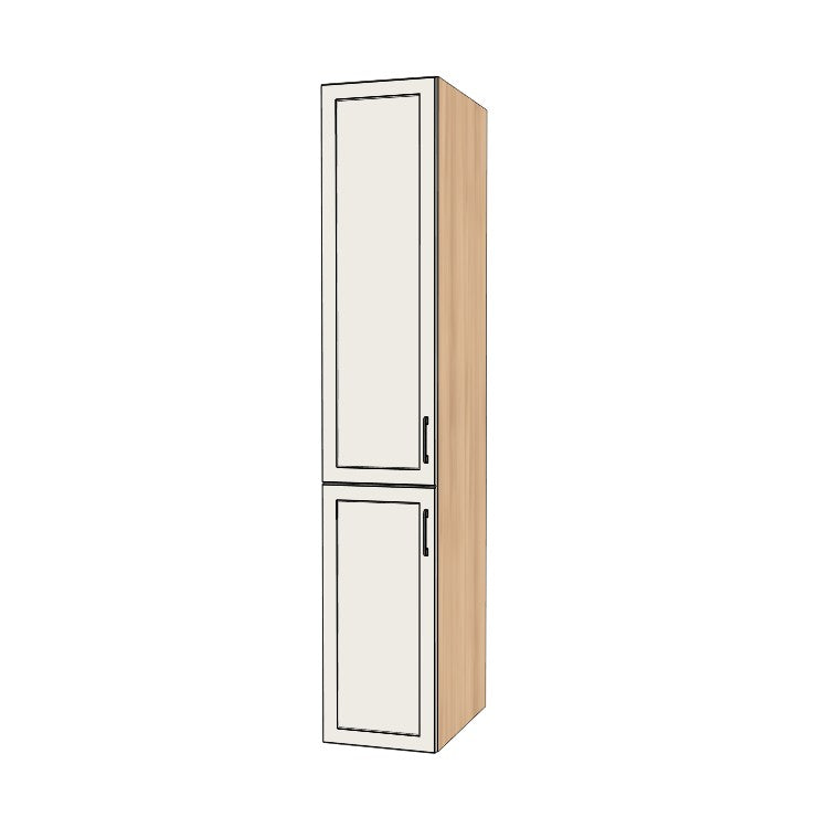 16" Wide Tall Pantry Cabinet - (Hardrock Maple Melamine Boxes - Thermofoil Doors) 24 D
