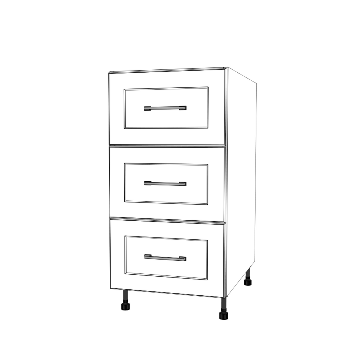 17" Wide Drawer Cabinet - Painted Doors