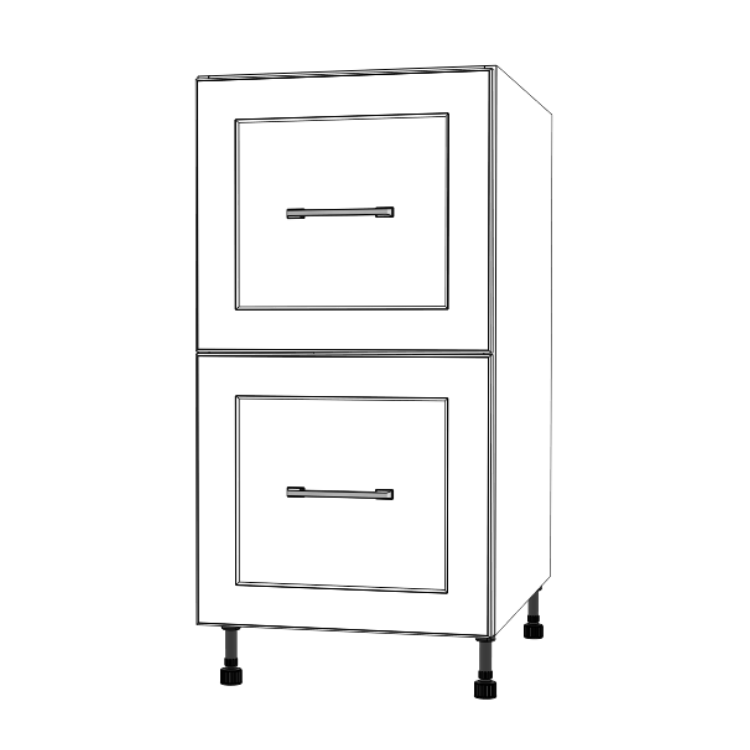 17" Wide Drawer Cabinet - Thermofoil Doors