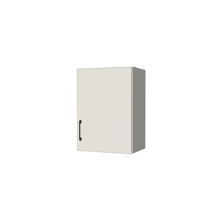 17" Wide x 24" High Wall Cabinet - (White Melamine Boxes - Flat Panel Doors)