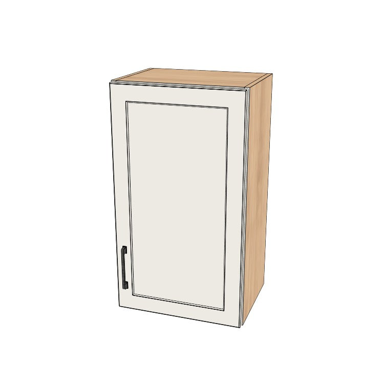 17" Wide x 30" High Wall Cabinet - (Hardrock Maple Melamine Boxes - Painted Doors)