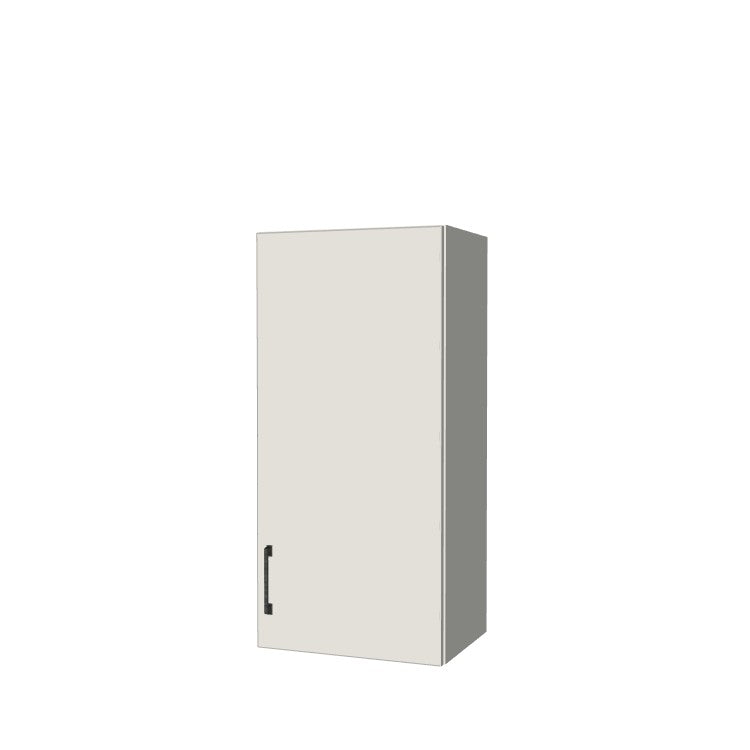 17" Wide x 36" High Wall Cabinet - (White Melamine Boxes - Flat Panel Doors)