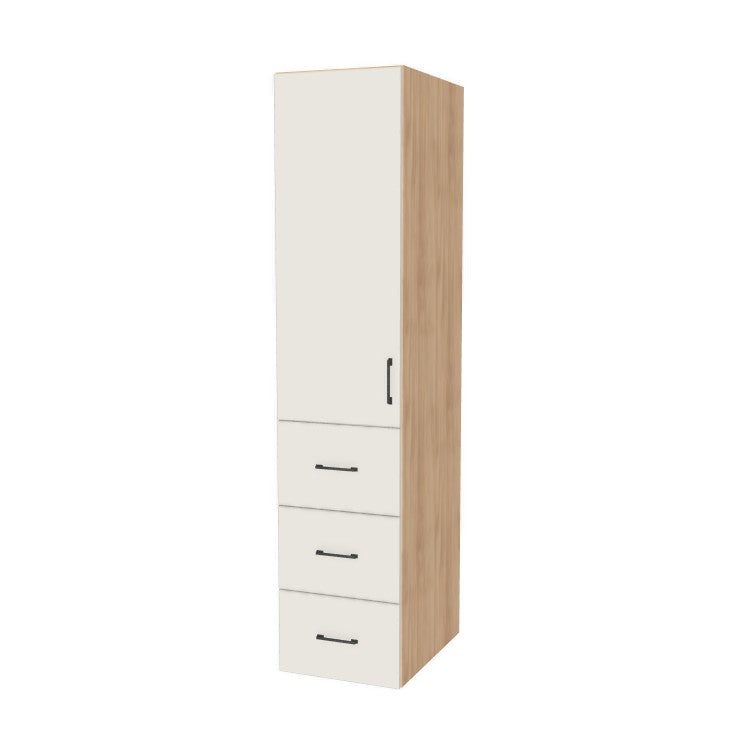 18" Wide Tall Pantry Cabinet with Drawer - (Ply Wood Boxes - Flat Panel Doors) 24 D