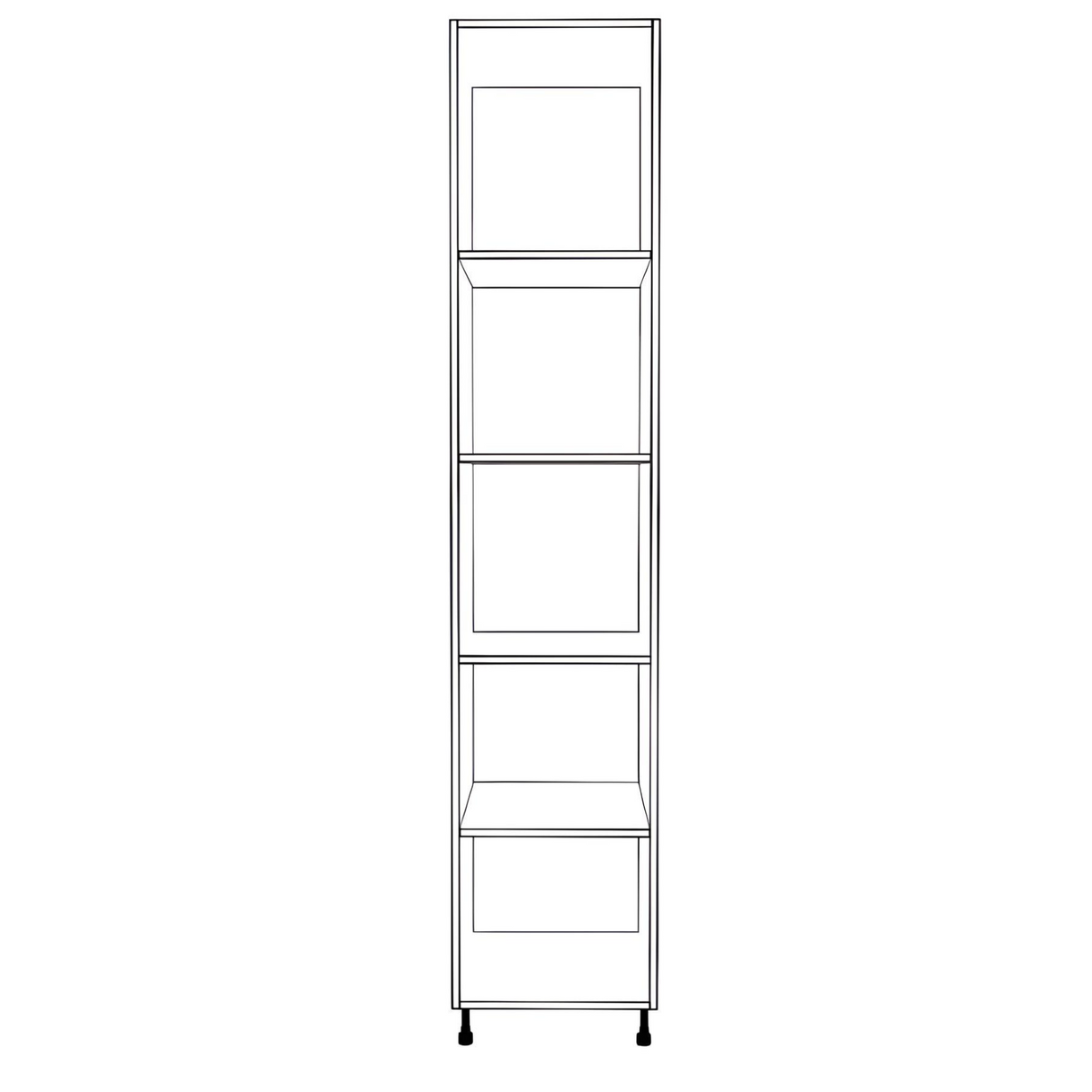 19" Wide Tall Pantry Cabinet - Painted Doors