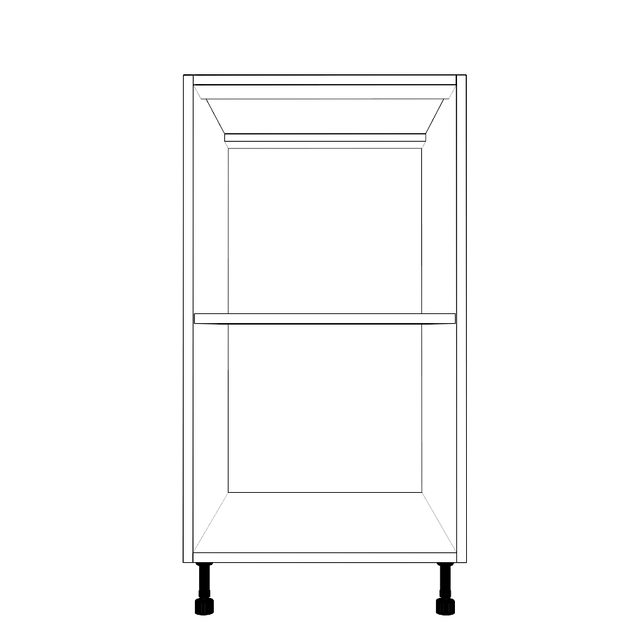 18" Wide Base Cabinet - Painted Doors