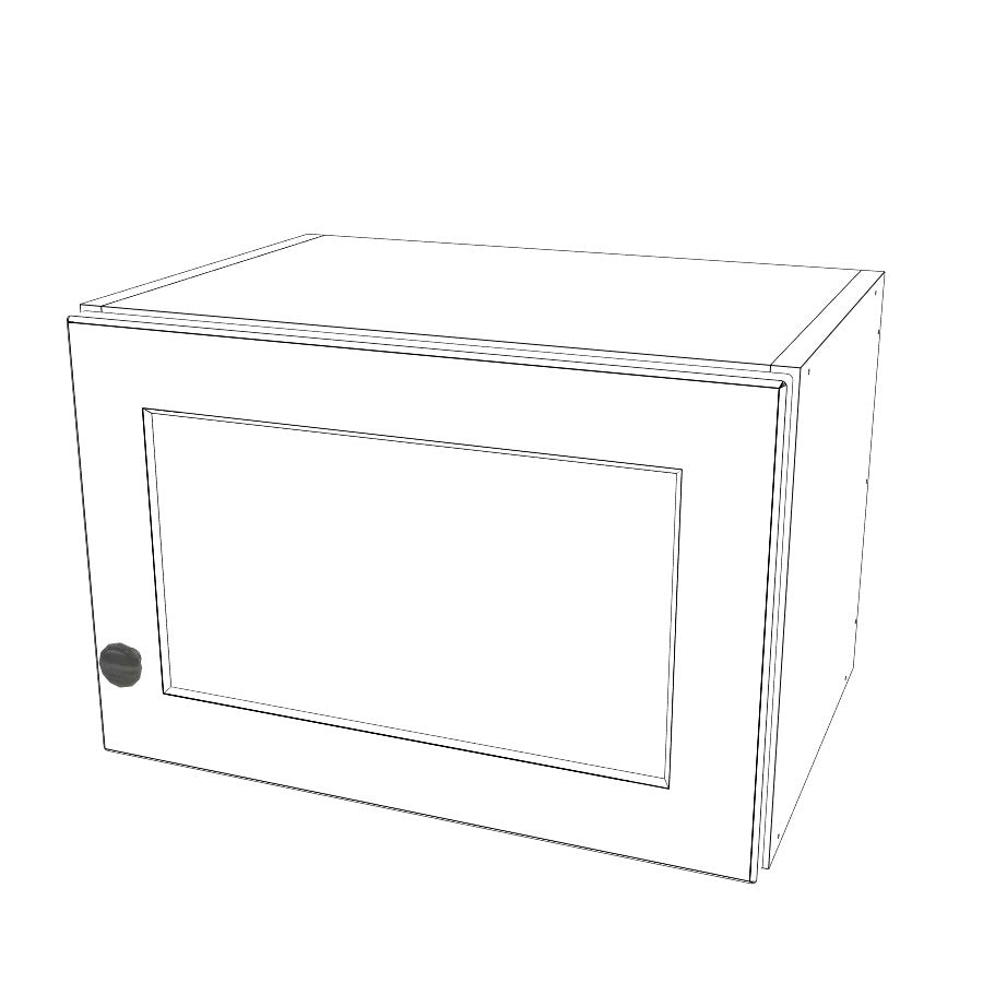 18" Wide x 12" High Wall Cabinet - (White Melamine Cabinets - Painted Doors)