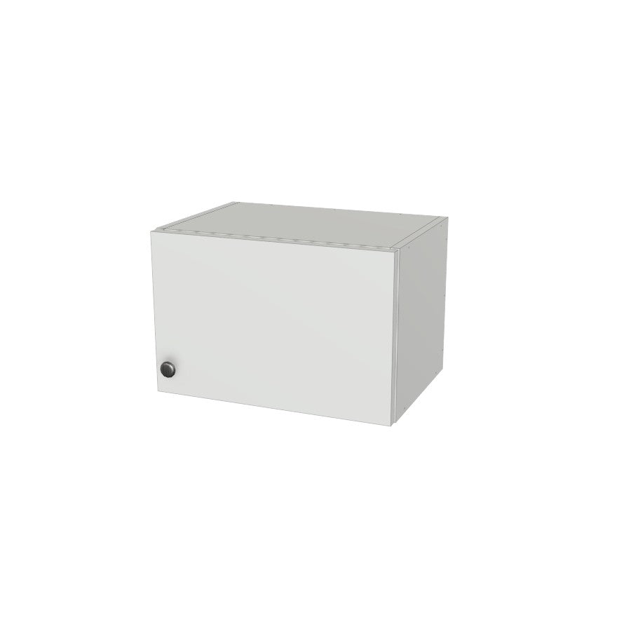 18" Wide x 12" High Wall Cabinet - (White Melamine Boxes - Flat Panel Doors)
