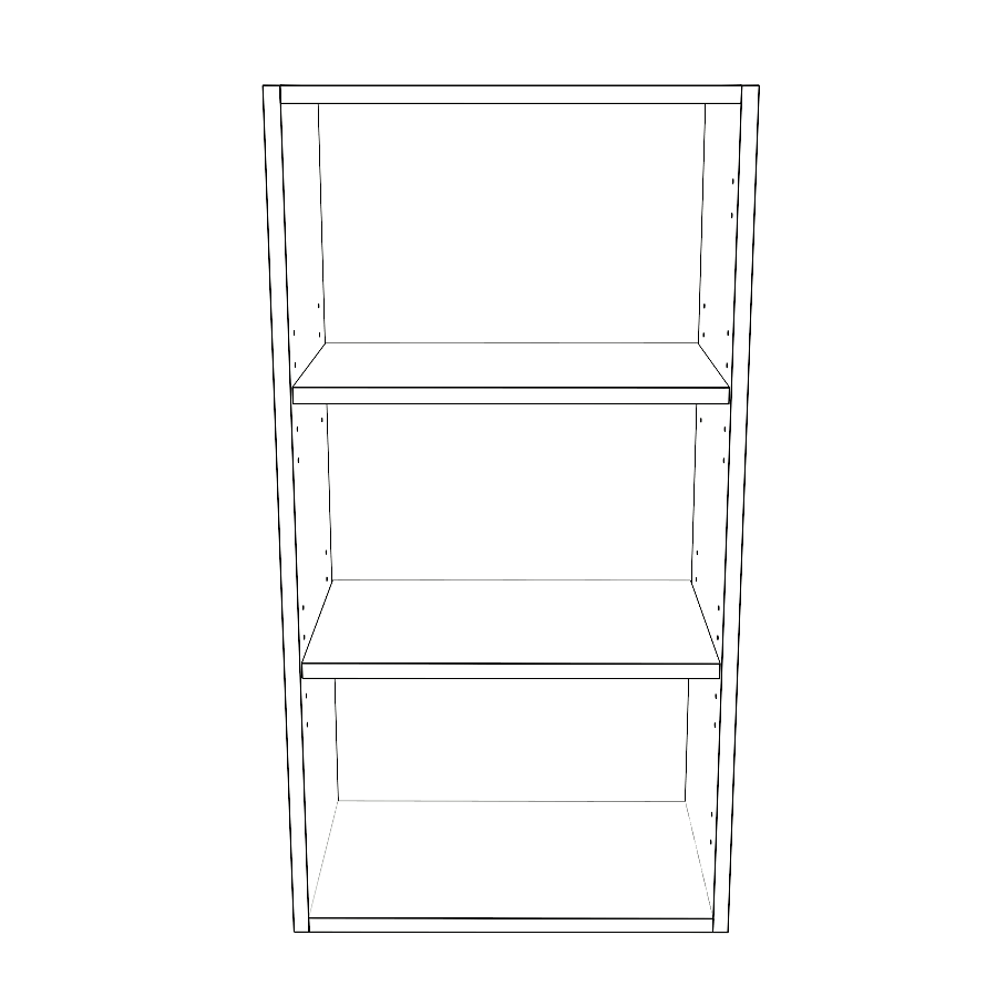 18" Wide x 34" High Wall Cabinet - Thermofoil Doors