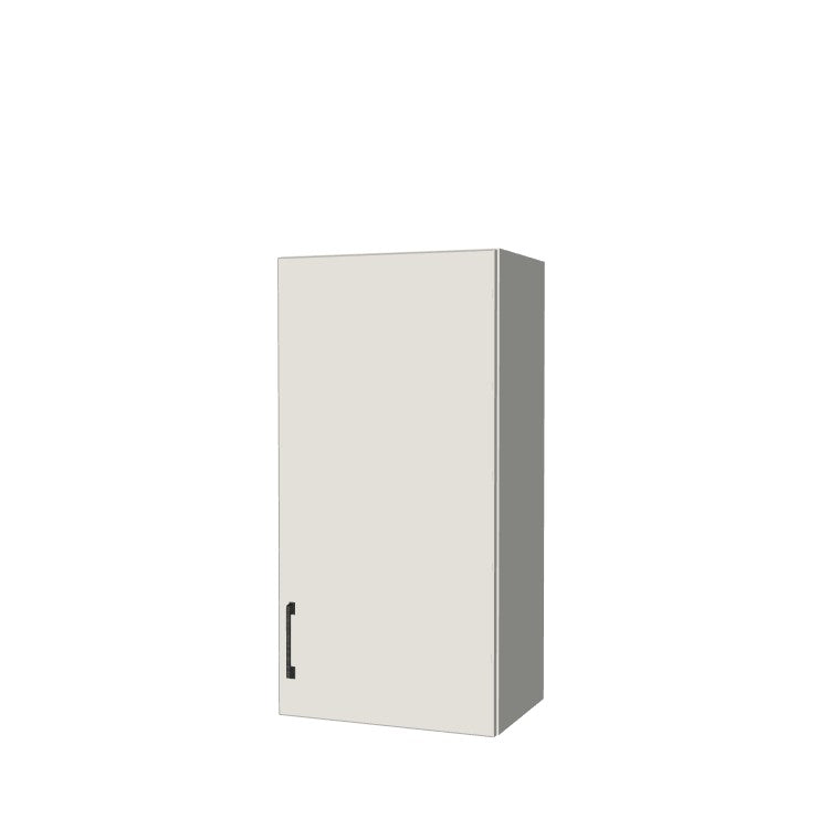 18" Wide x 36" High Wall Cabinet - (White Melamine Boxes - Flat Panel Doors)