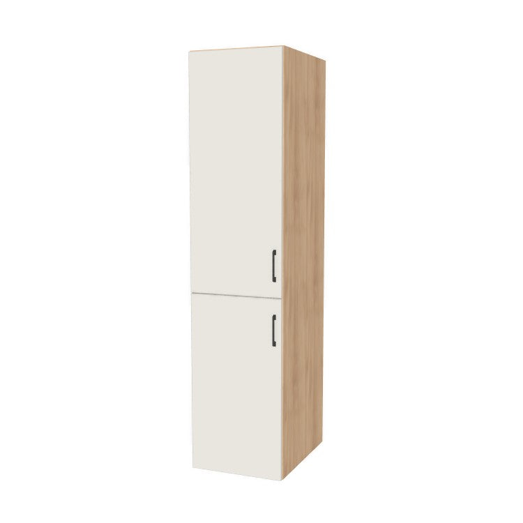 19" Wide Tall Pantry Cabinet - (Hardrock Maple Melamine Boxes - Flat Panel Doors) 24 D