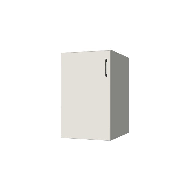 19" Wide Base Cabinet - (White Melamine Boxes - Flat Panel Doors)