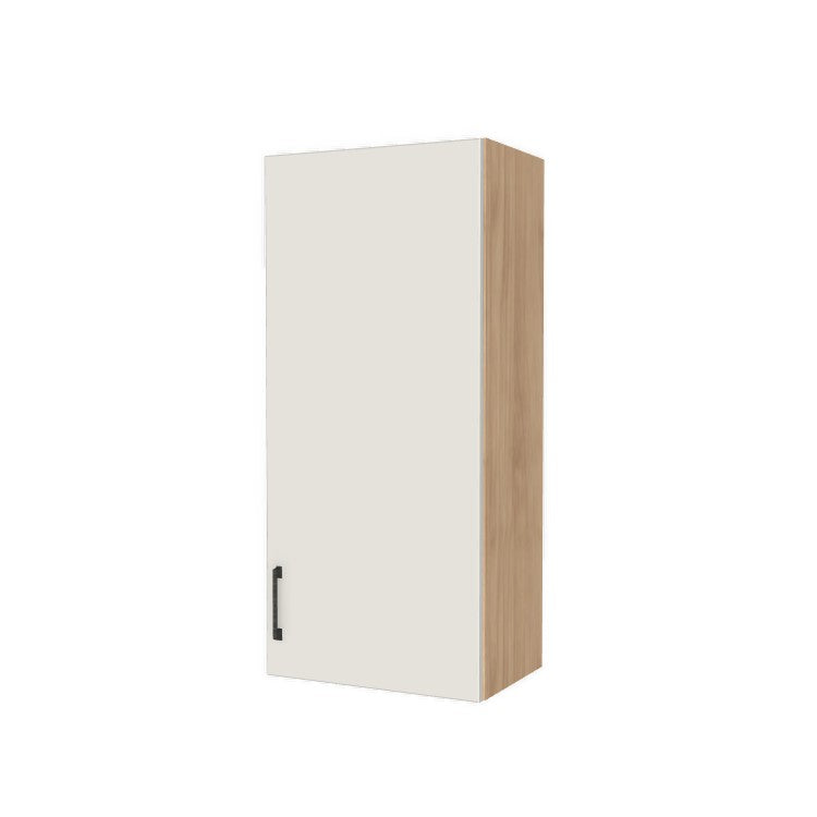 19" Wide x 42" High Wall Cabinet - (Hardrock Maple Melamine Boxes - Flat Panel Doors)