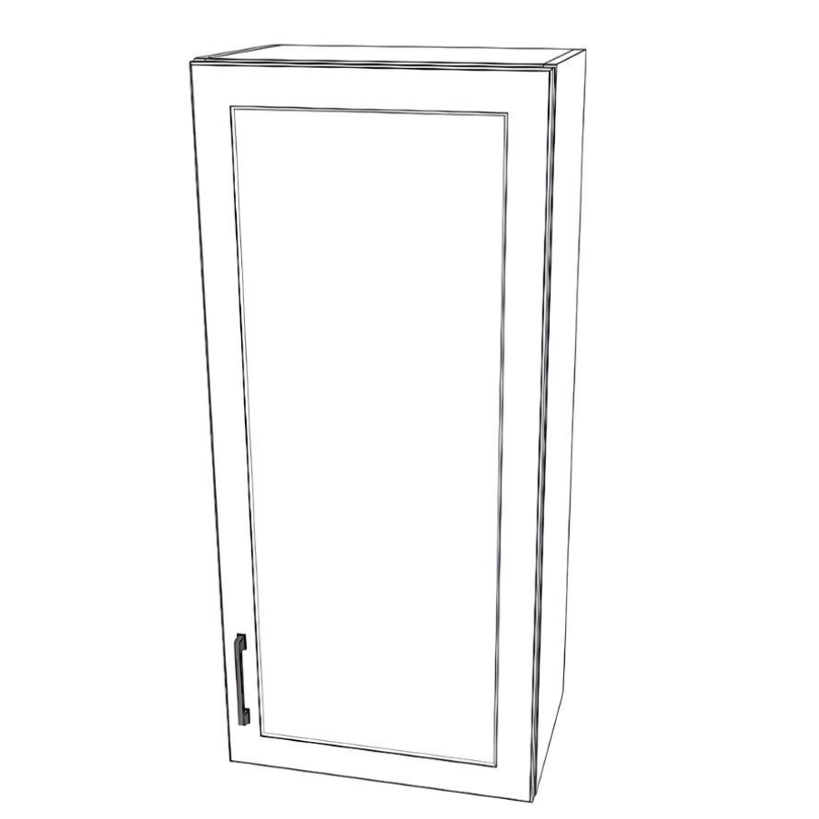 19" Wide x 42" High Wall Cabinet - Thermofoil Doors