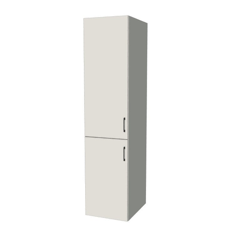20" Wide Tall Pantry Cabinet - (White Melamine Boxes - Flat Panel Doors) 24 D