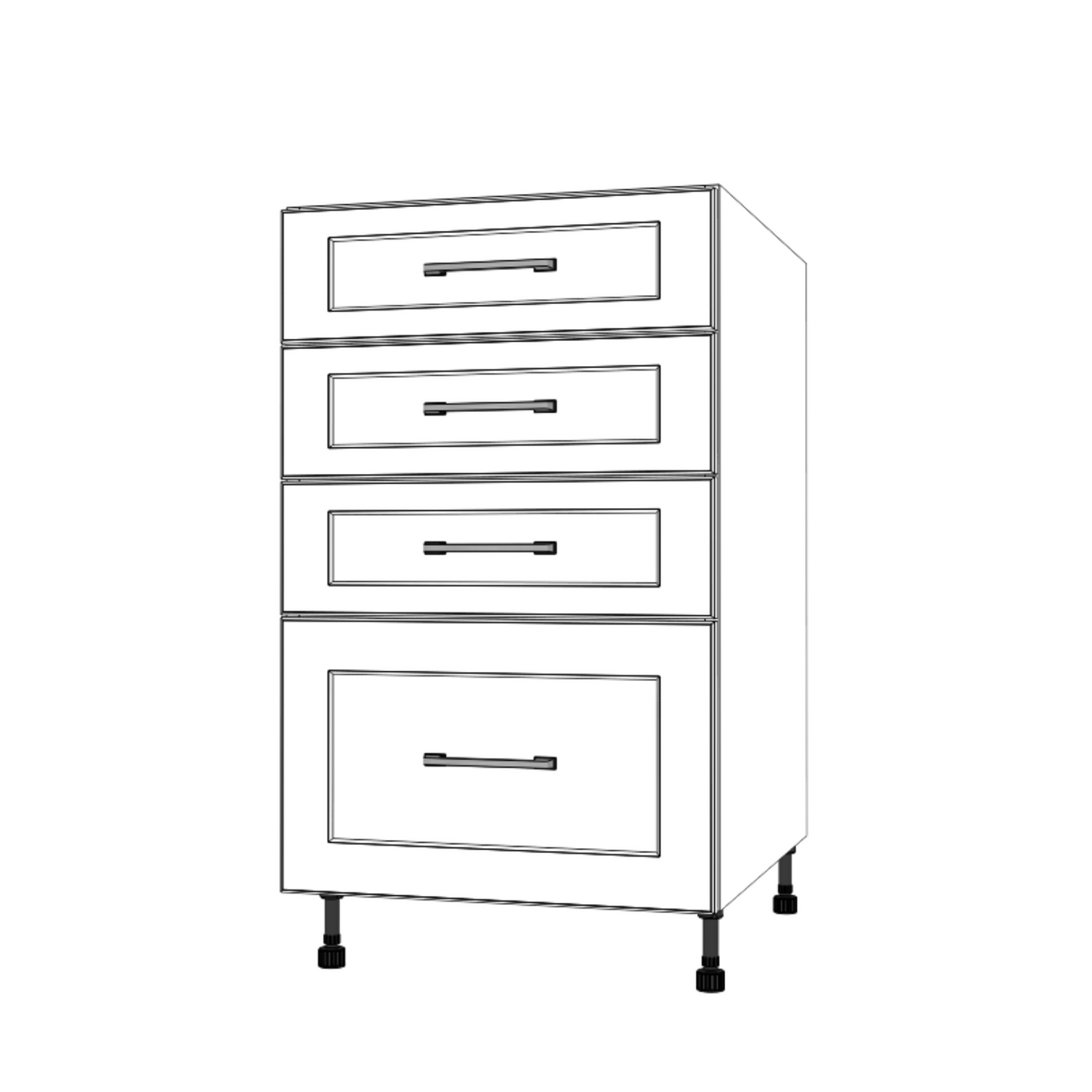 20" Wide Drawer Cabinet - Thermofoil Doors