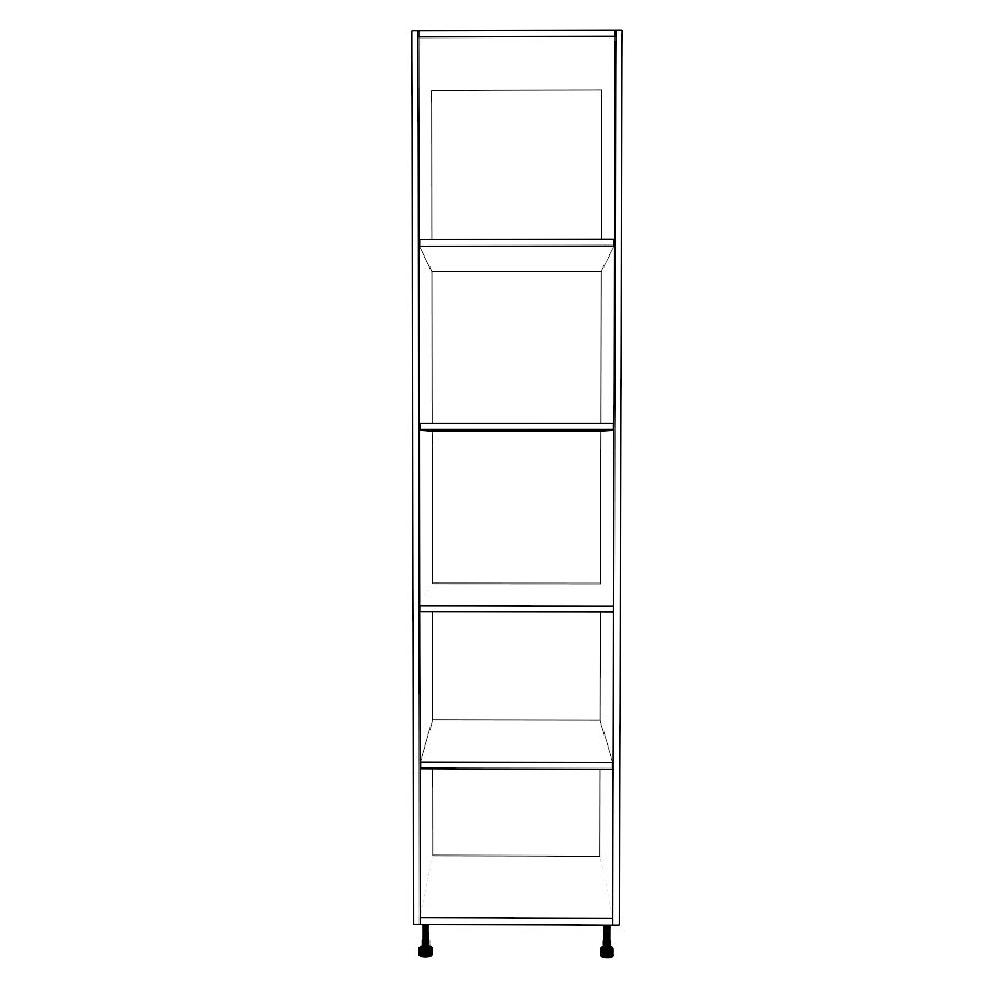 21" Wide Tall Pantry Cabinet - Painted Doors