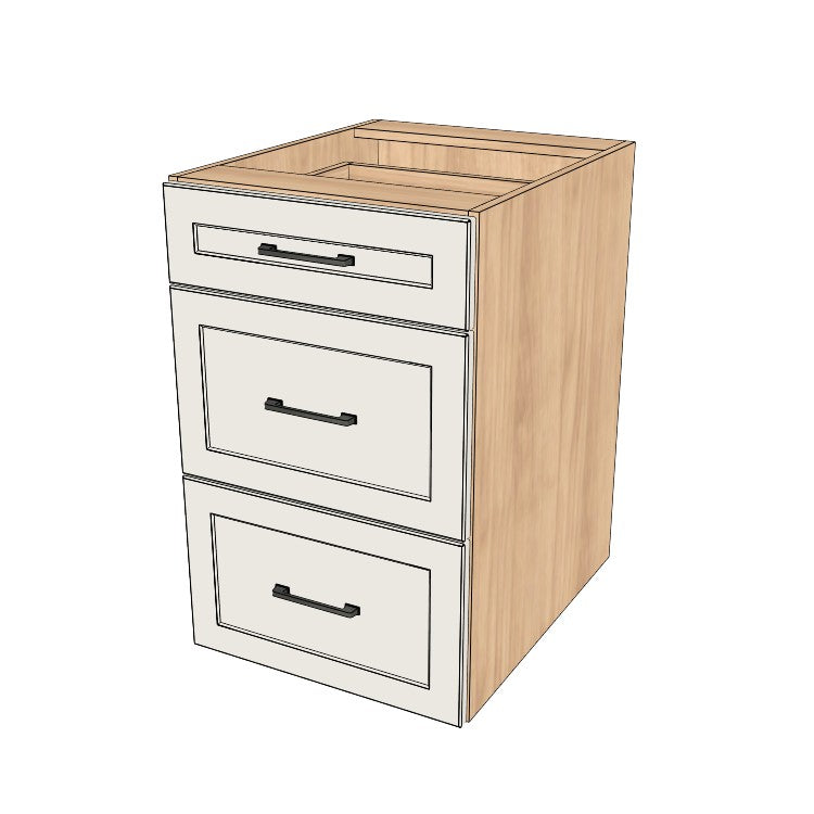 20" Wide Drawer Cabinet - (Hardrock Maple Melamine Boxes - Thermofoil Doors)
