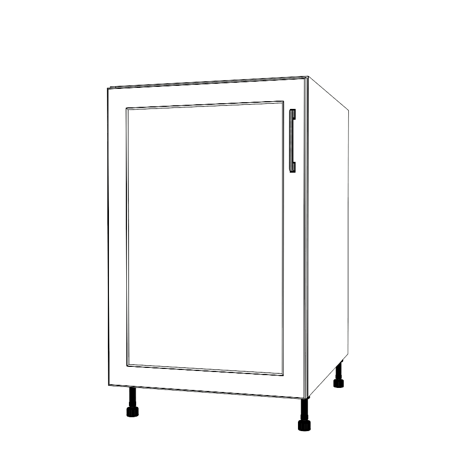 21" Wide Base Cabinet - Painted Doors