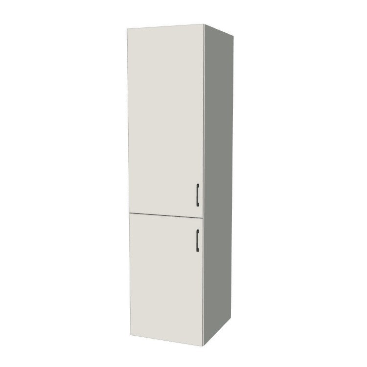 22" Wide Tall Pantry Cabinet - (White Melamine Boxes - Flat Panel Doors) 24 D